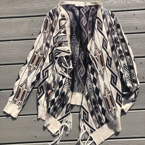 western fringe cardigan